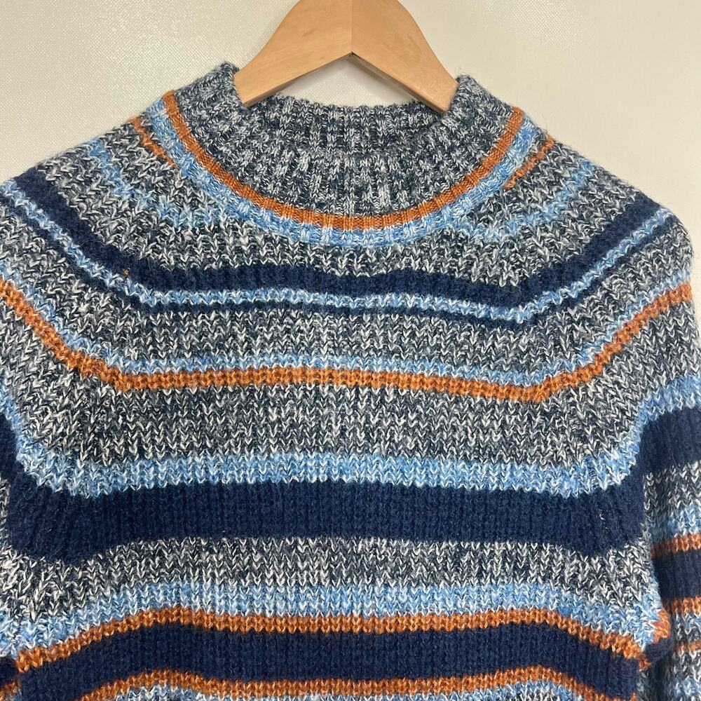 Old Navy Women’s XS Long Sleeve Stripped Mock Neck Cropped Sweater Preppy Warm - Picture 5 of 10